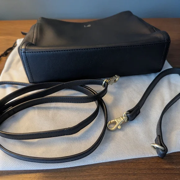 Brand New Convertable Lo & Sons Pearl Bag- Black Nappa Leather - Picture 4 of 7